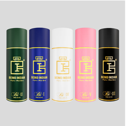 Deodorant Combo Set (Pack of 5) – II, I, IV, V & III | 150ml Each